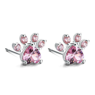 Dolores | Rose gold paw-shaped jewelry set