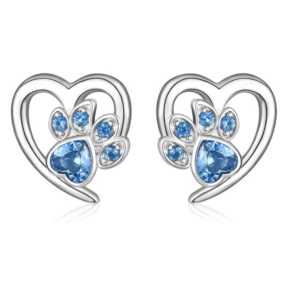 Hilda | and paw earrings with sparkling zirconia for an eye-catcher