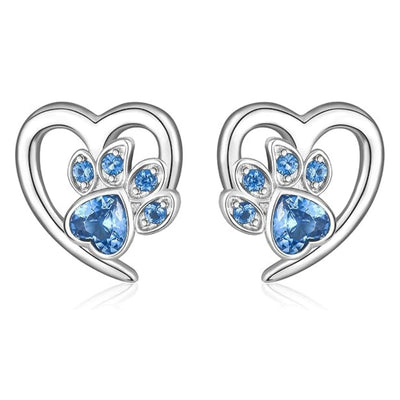 Hilda | and paw earrings with sparkling zirconia for an eye-catcher