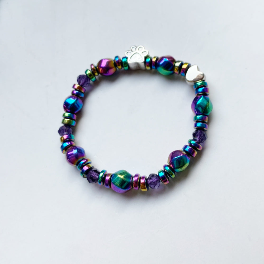 Katia | MAELA – Elegant magnetic bracelet with a charming paw pendant