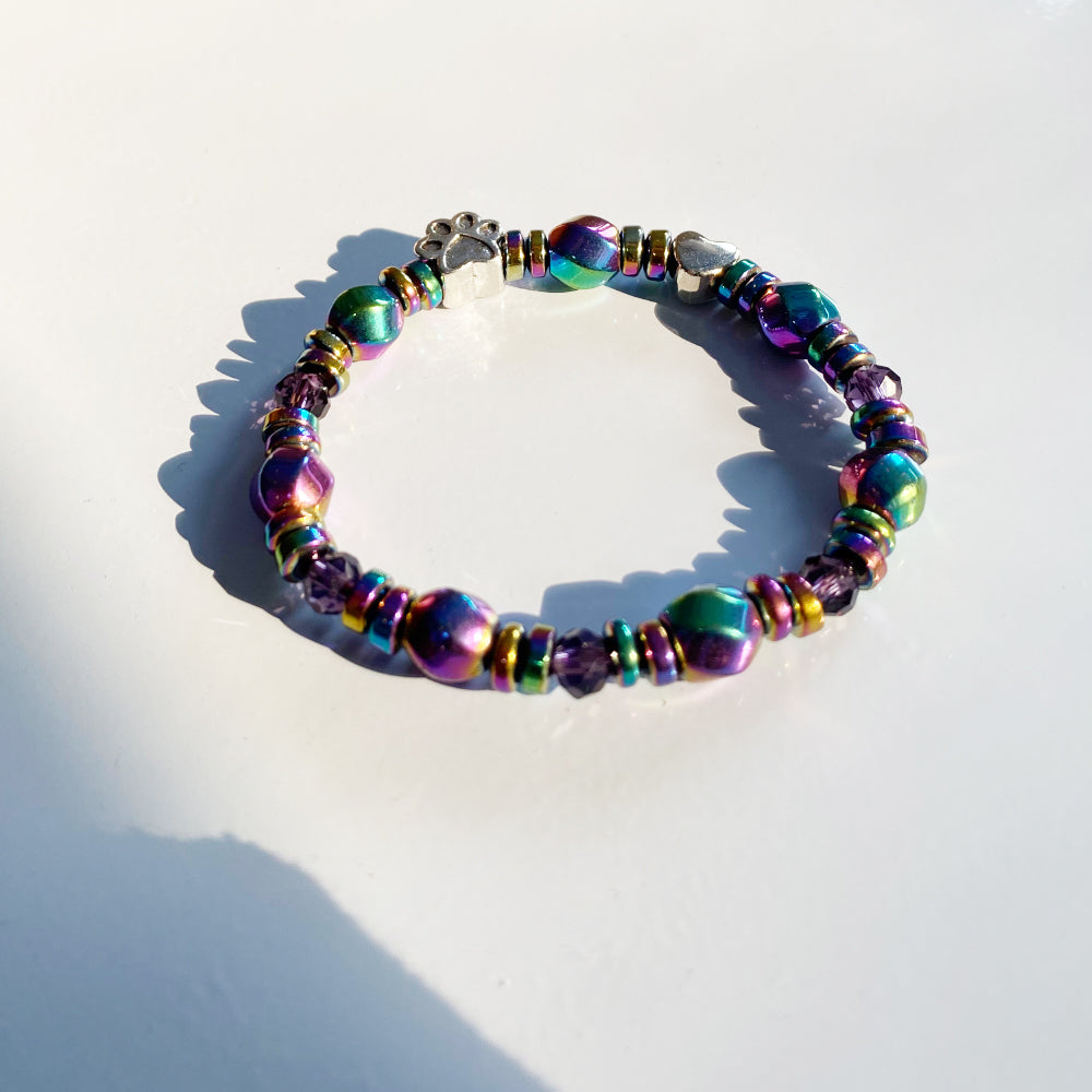 Katia | MAELA – Elegant magnetic bracelet with a charming paw pendant
