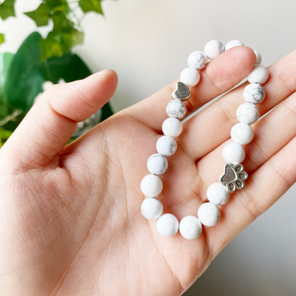 Tatiana | Bracelet with cute paws and heart charms for a unique look