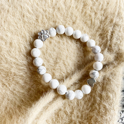 Tatiana | Bracelet with cute paws and heart charms for a unique look