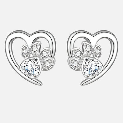 Hilda | and paw earrings with sparkling zirconia for an eye-catcher