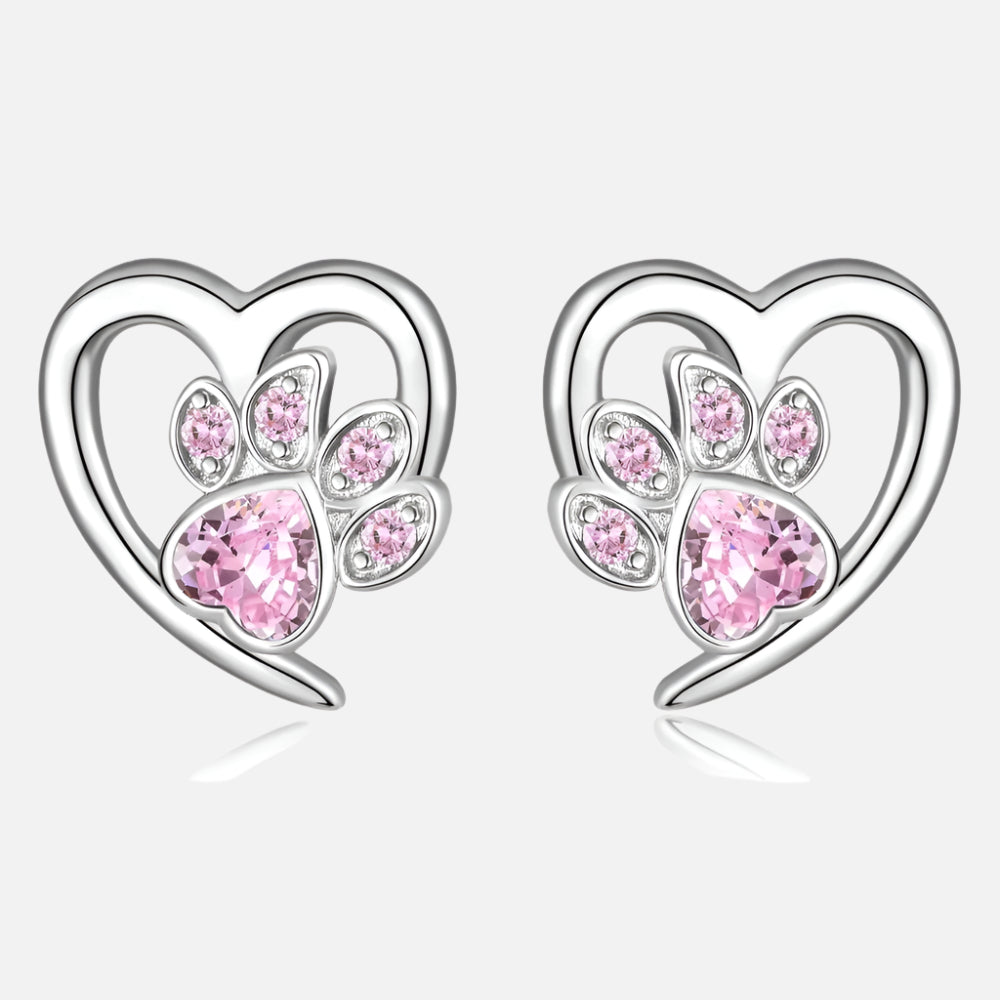 Hilda | and paw earrings with sparkling zirconia for an eye-catcher