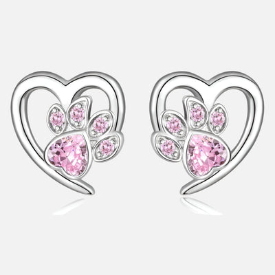 Hilda | and paw earrings with sparkling zirconia for an eye-catcher