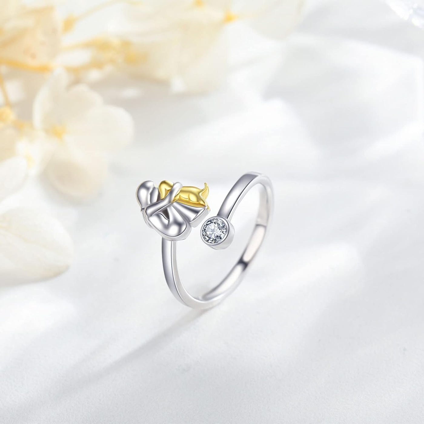 Monica | NA ELI – Elegant adjustable 925 silver dog ring