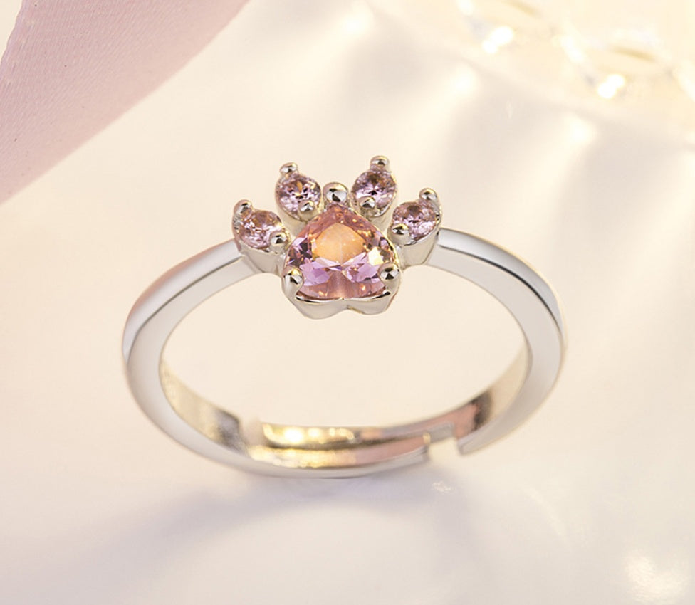 Dolores | Rose gold paw-shaped jewelry set