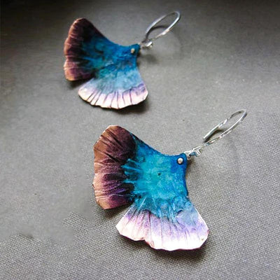 Daniela | Silver Sparkling Blue Butterfly Earrings