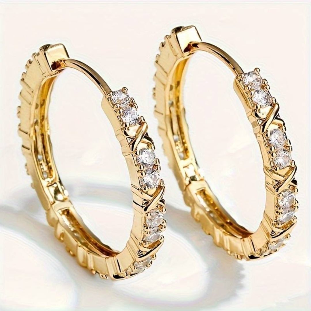 Cielo | Shiny gold-plated earrings for a touch of elegance