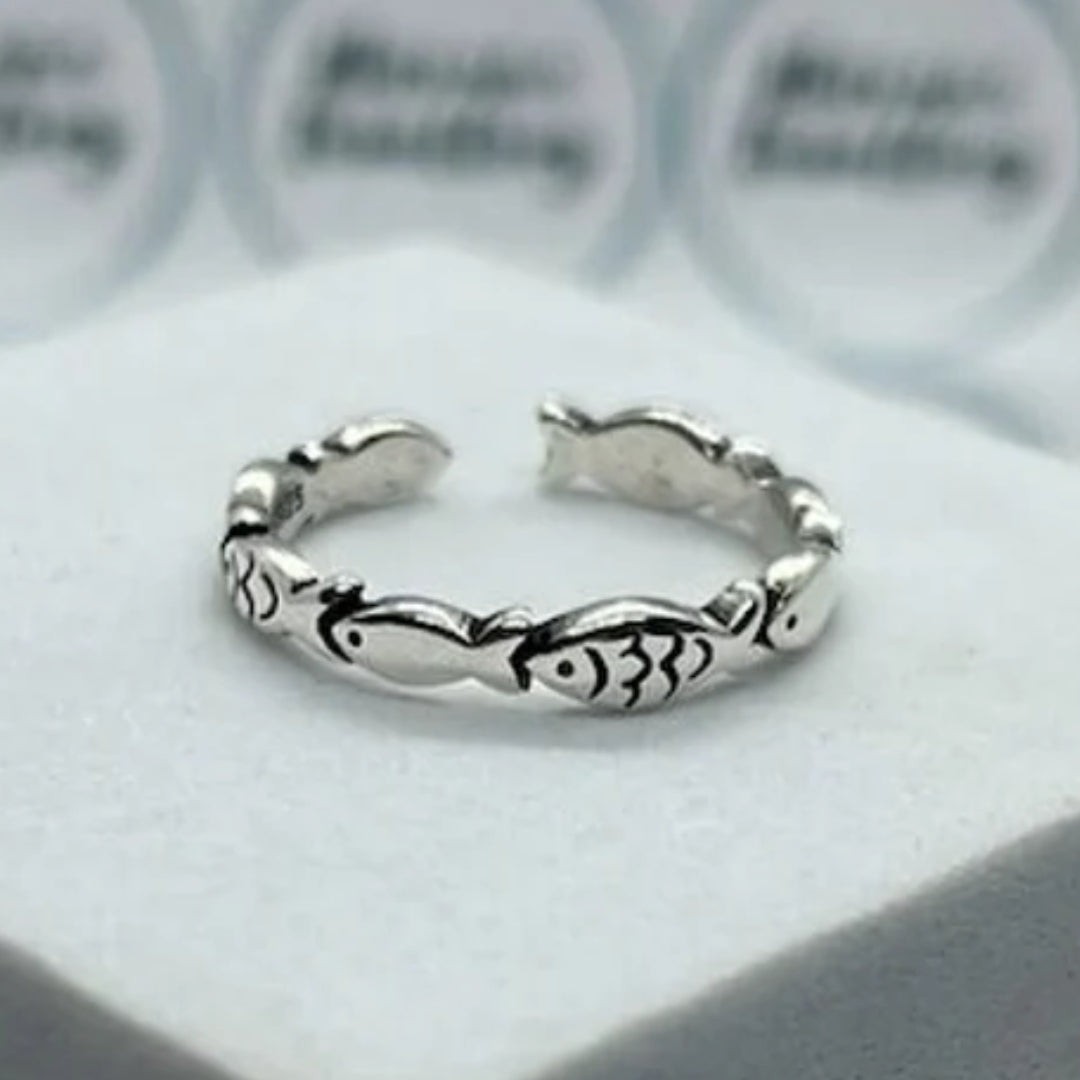 Matilde | Fish ring made of high-quality sterling silver