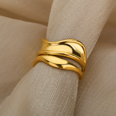 Paulina | Magnificent imperial ring in gold plating