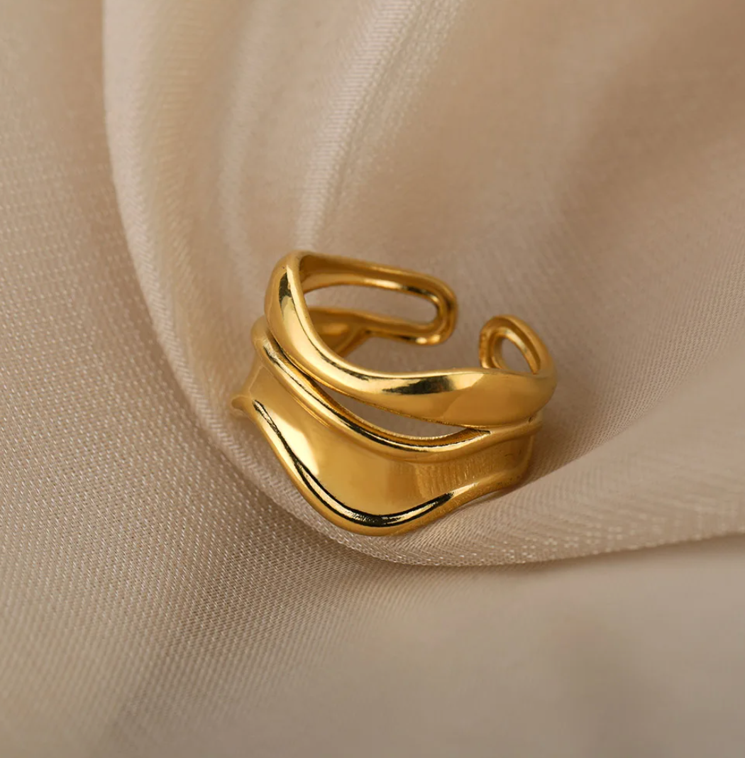 Frida | Imperial 18-carat gold-plated ring – elegance for every occasion!