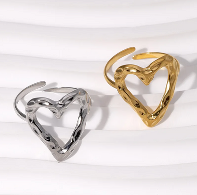 Lorena | Elegant 18K gold-plated Bohemian heart ring
