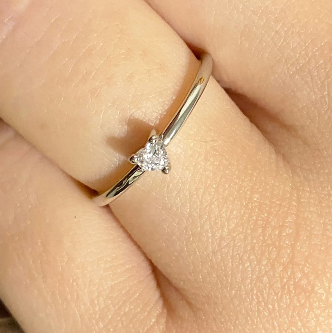 Maite | Elegant 925 sterling silver ring with sparkling zirconium dioxide