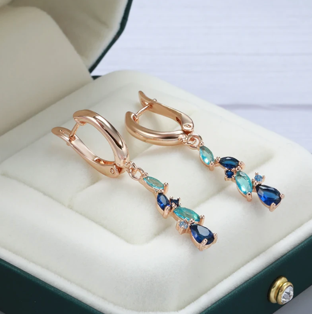 Diana | Blue Design Earrings