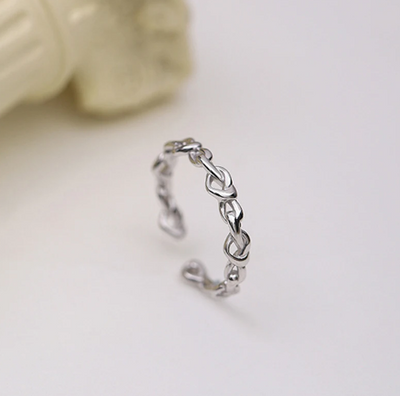 Emilia | Heart-shaped ring made of high-quality 925 sterling silver