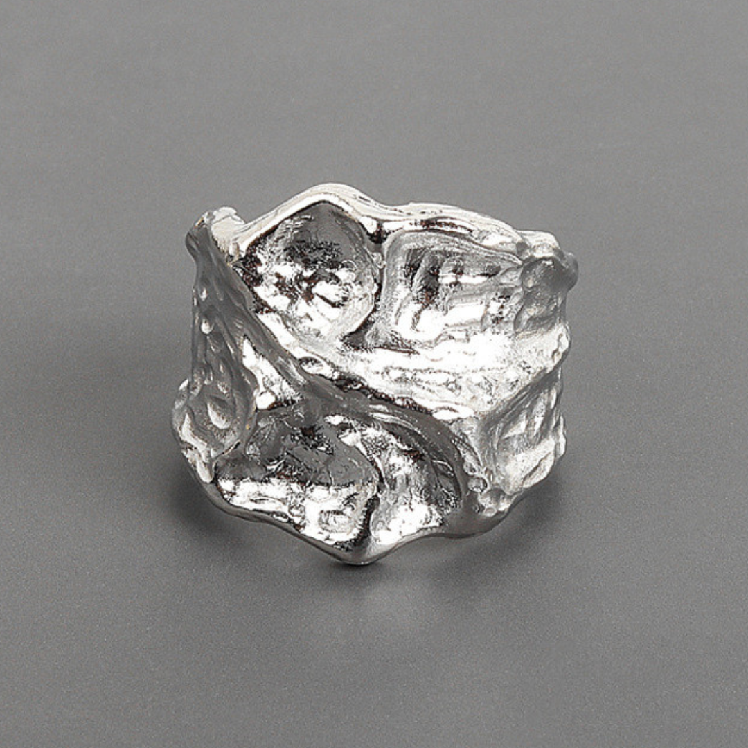 Susana | Stylish Asymmetrical Wide Band Ring