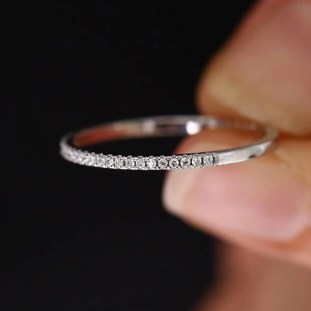 Stella | Elegant adjustable 925 silver ring with sparkling zircons.