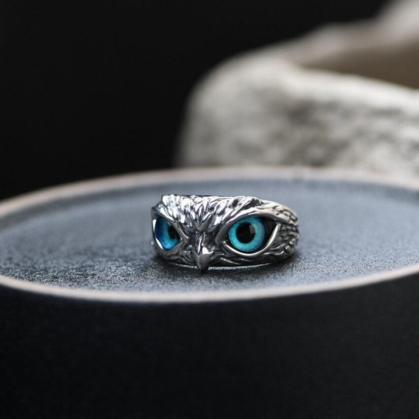 Blanca | Ring with opal lucky charm – the mystical owl of Selene