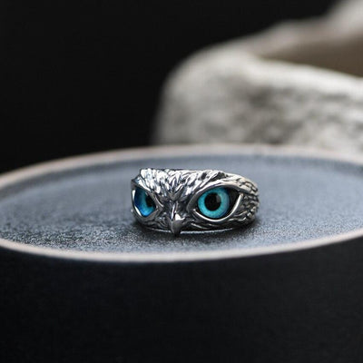 Blanca | Ring with opal lucky charm – the mystical owl of Selene