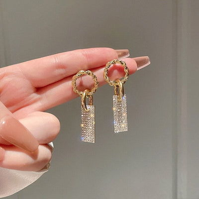 Angelica | Earrings with sparkling zircons and glamorous rhinestone details
