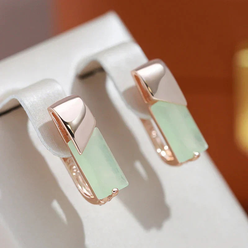 Jimena | Elegant green earrings