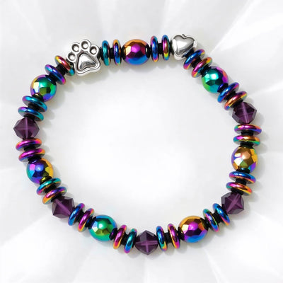 Katia | MAELA – Elegant magnetic bracelet with a charming paw pendant