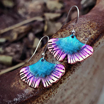 Daniela | Silver Sparkling Blue Butterfly Earrings