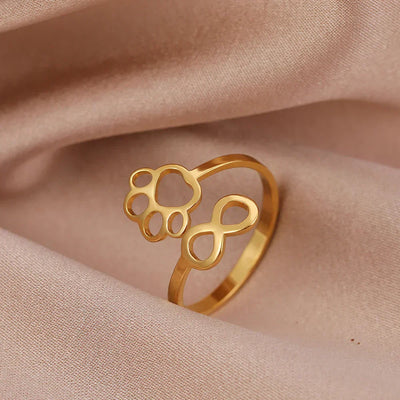 Teresa | Stainless Steel Paw Ring