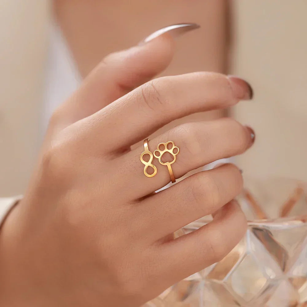 Teresa | Stainless Steel Paw Ring