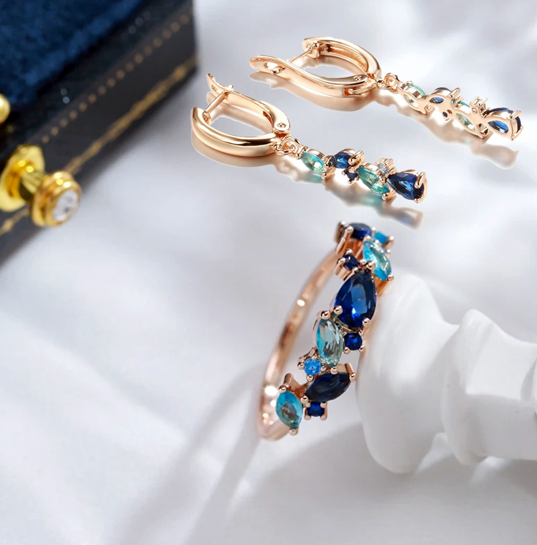 Diana | Blue Design Earrings