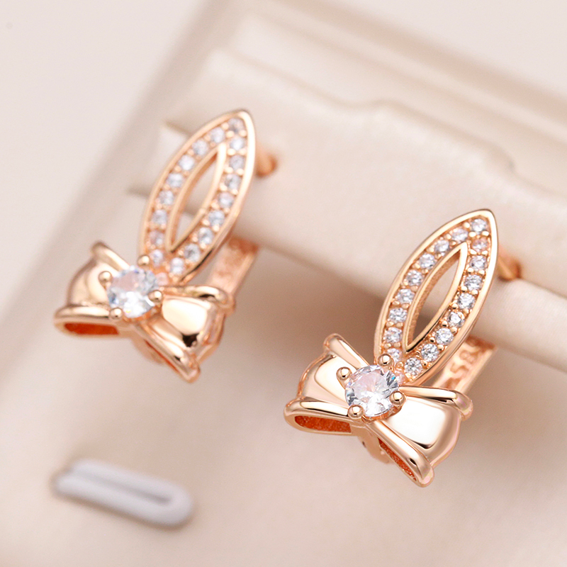 Florencia | Radiant golden bow earrings