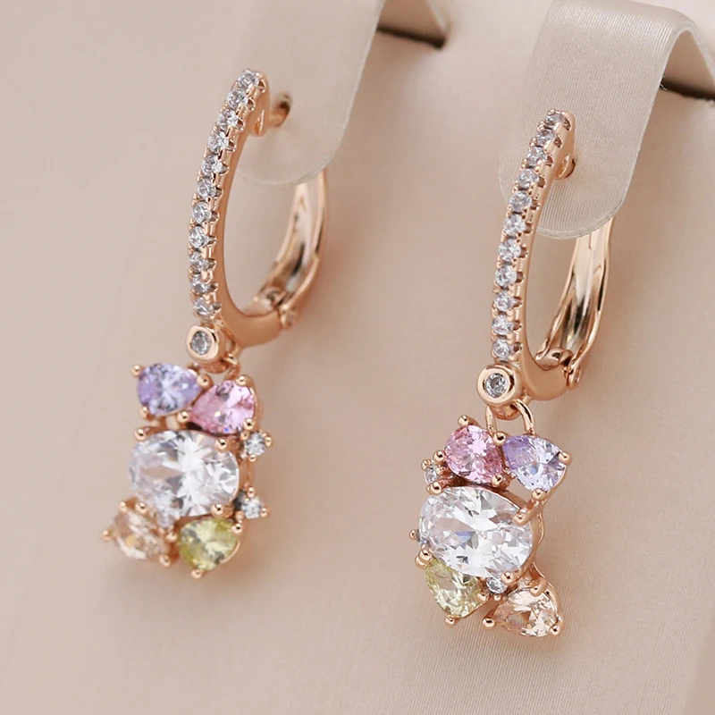 Teresa | Elegant earrings with brightly colored crystals.