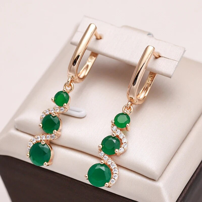 Paulina | Timeless elegance: earrings with sparkling gold zircons