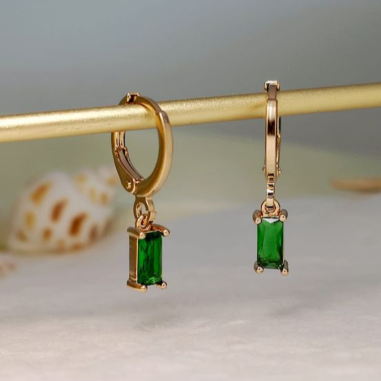 Georgina | Bright Green Lantern Earrings
