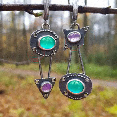 Ingrid | Mechanical Design Crystal Earrings