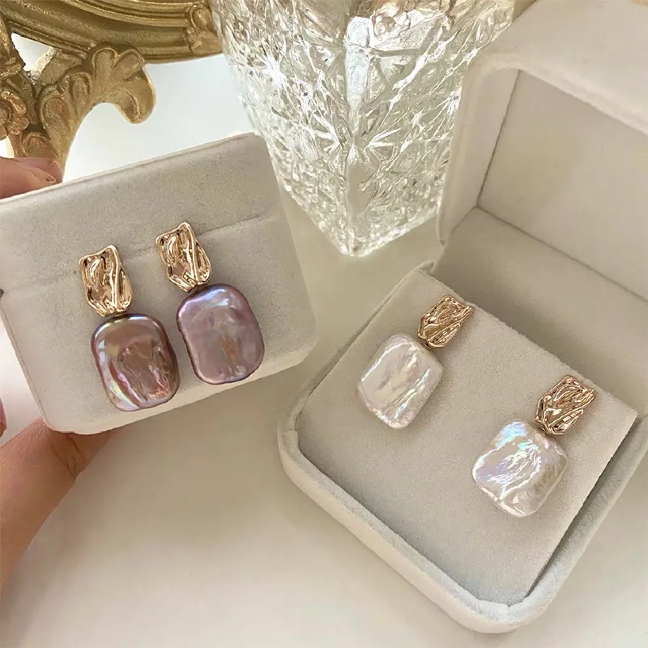 Fiorella | Earrings with gold details