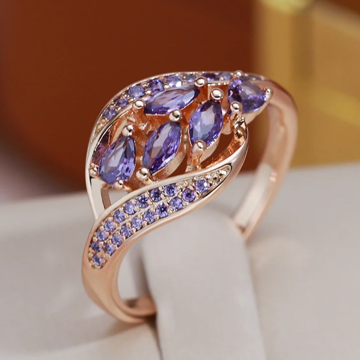 Ximena | Chic purple ring with elegant accents