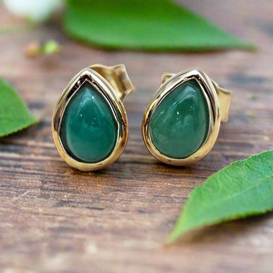 Dorotea | Earrings in radiant gold-green