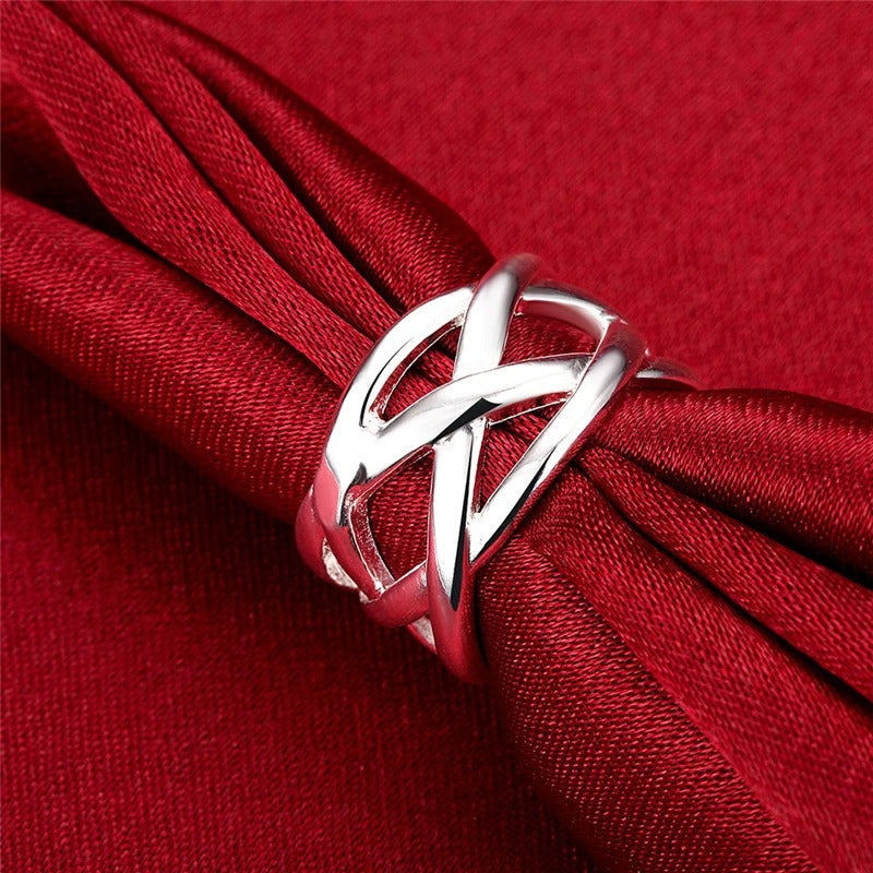 Merced | Elegant 925 sterling silver braided ring