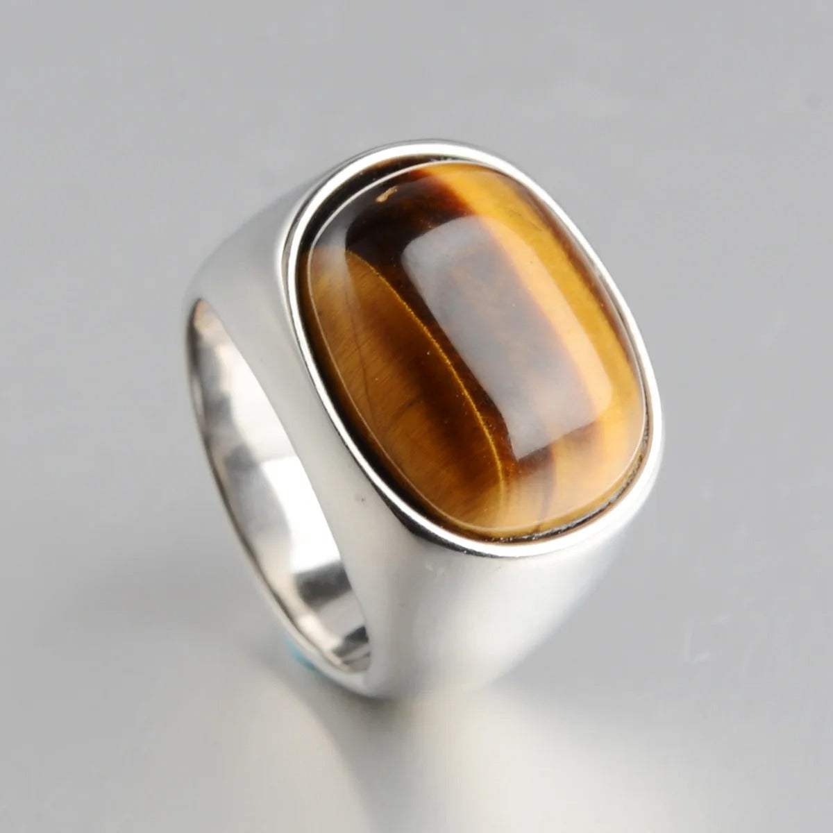 Silvia | Elegant gold-plated tiger's eye ring