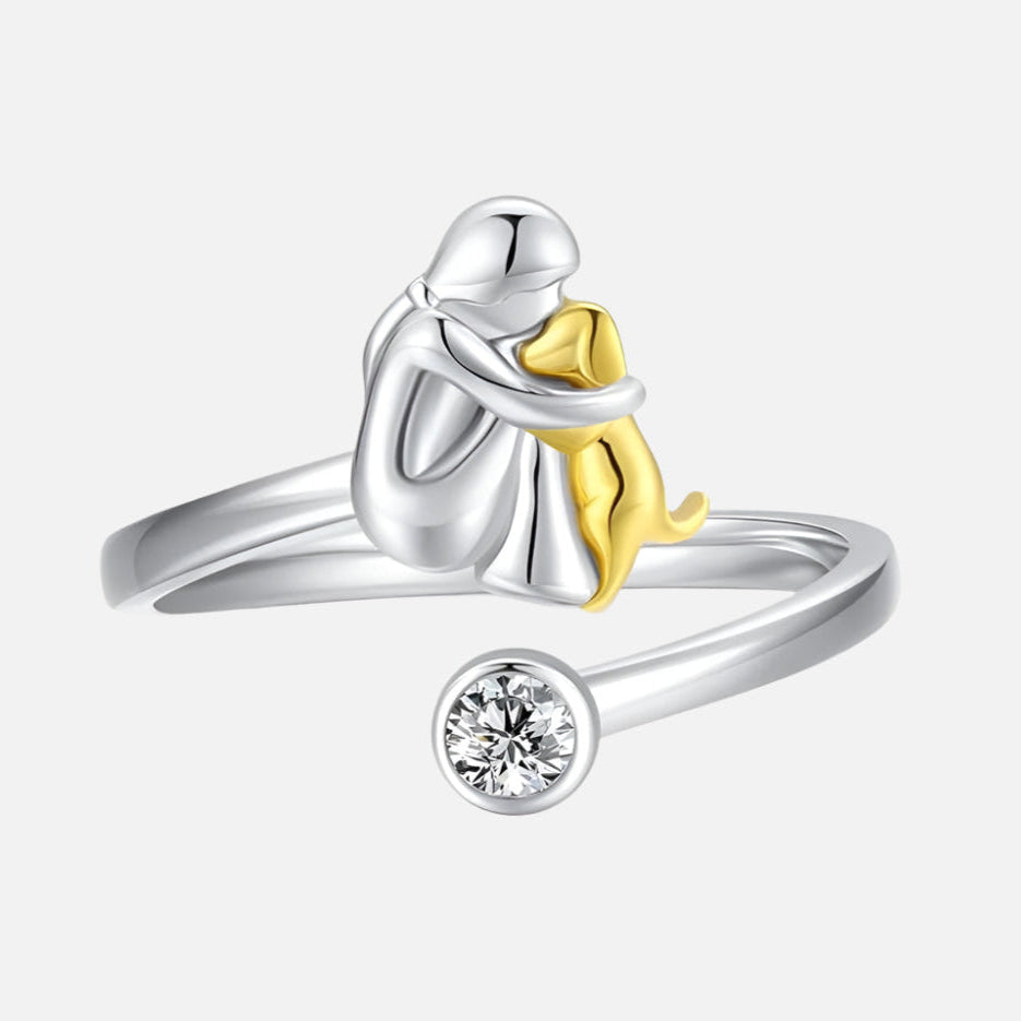 Monica | NA ELI – Elegant adjustable 925 silver dog ring